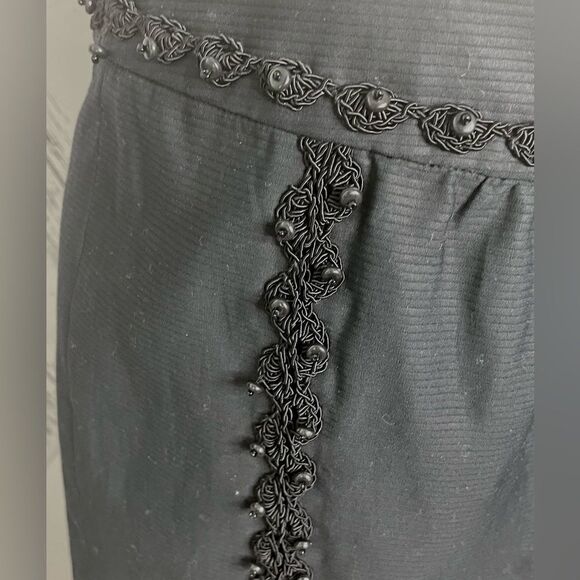 Anthropologie Leifsdottir Black Mini Skirt 10 - Picture 3 of 8